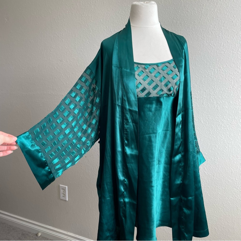 Victoria's Secret Emerald Satin Set